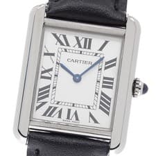 CARTIER Tank solo SM W5200005 Silver Dial Quartz Ladies Watch_953518