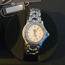TAG Heuer WD1211.BA0610 Diver Quartz White Dial Silver Band Box Papers