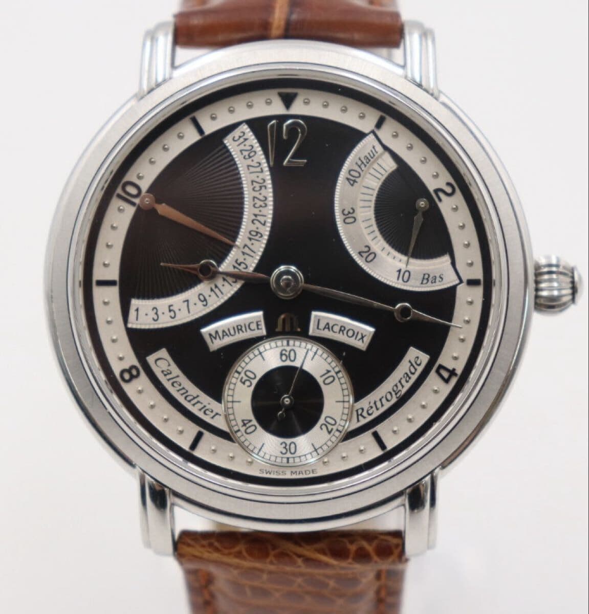 Maurice Lacroix Masterpiece Calendrier Retrograde 76872 Black Dial Manual Wind
