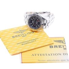 BREITLING SUPER OCEAN A17360 42mm SS Black Dial Automatic Date #C482