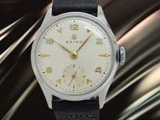 Seiko Small Seconds Ref. 11023 Patina Dial Leather Manual 28mmx35mm Vintage Men'
