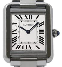 Auth CARTIER Tank solo SM W5200013 Silver Dial Quartz Ladies Watch Fast Shipping