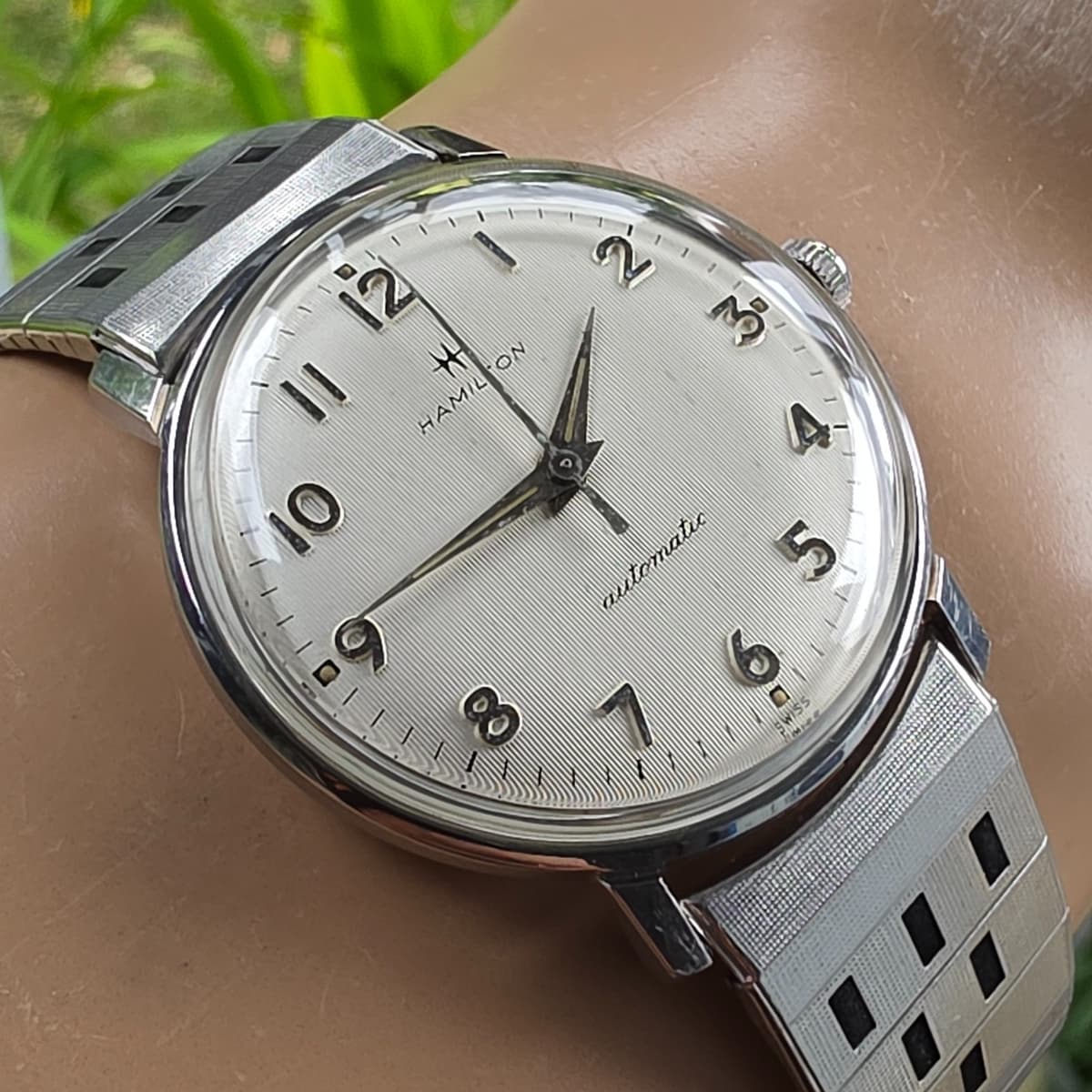 Vintage HAMILTON Accumatic A-507 men's automatic watch Striped Dial 1965