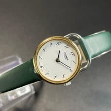 Hermes Arceau Quartz Ladies Watch Gold White Dial 25mm Japan