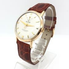 [w2365] SEIKO J14003 Power reserve indicator Automatic Overhauled Gold 21J EX/NM