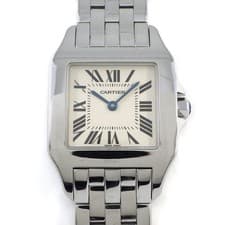 Cartier Watch Santos Demoiselle LM W25065Z5 Ivory Dial Stainless Steel Quartz
