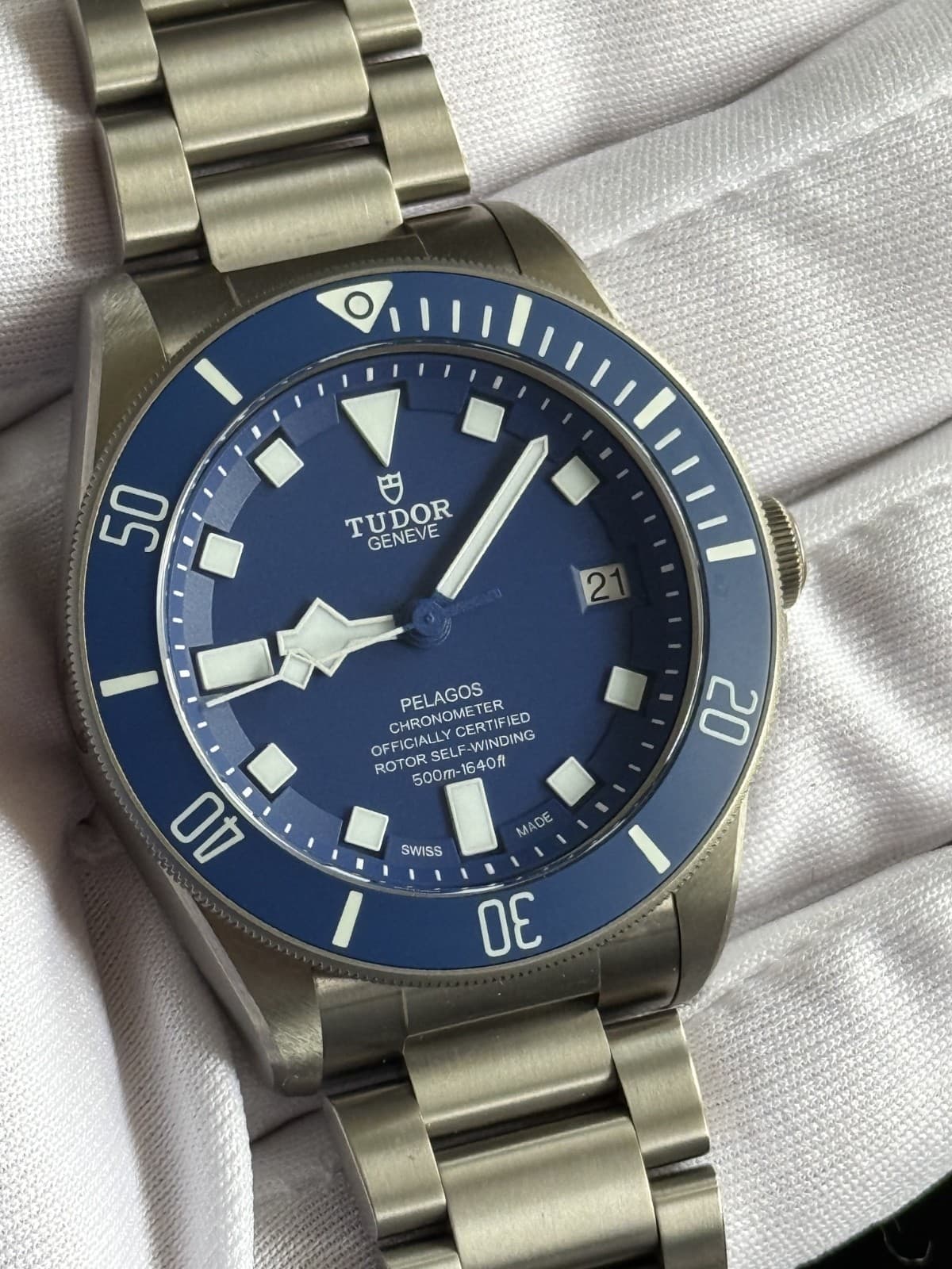 TUDOR Pelagos Blue Titanium Bracelet Watch | Box and Papers 25600TB - April 26