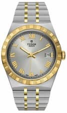 Tudor Royal Silver Sunray Dial Two-Tone Gold Cap / Steel Men's Watch M28503-0001