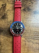 Rare Zodiac Aerospace GMT Pepsi Bezel Men's Watch Vintage