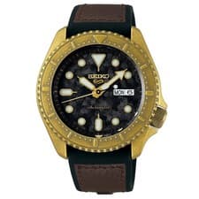 Seiko 5 Sports SRPE80K1 Automatic Watch Man Woman 100m Rustic Bronze Case