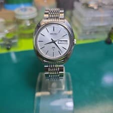 SEIKO LM 5606-7150 Automatic 23J Date Silver Dial SS 37mm Mens Watch Serviced