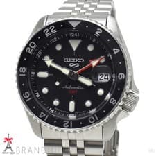 Seiko Men's 5 Sports SKX Series Automatic Watch 46mm Black Dial SS