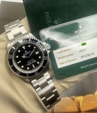 Rolex Sea-Dweller Date 40mm Black Dial Steel Oyster Watch 16600 W/ Service Card