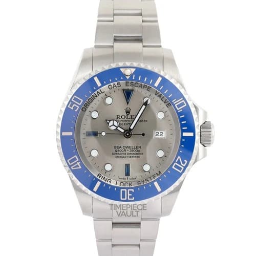 Rolex Sea-Dweller Deepsea 116660 Blue Ceramic 44mm Silver Serti Sapphire Dial
