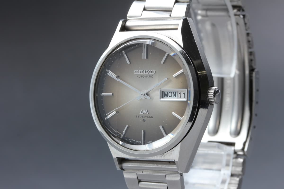 [Near MINT] SEIKO LM Load Matic 5606-8130 Brown Dial Cutglass AT Men's Watch