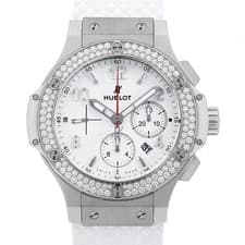HUBLOT Big Bang All White Diamonds 301.SE.230.RW.114 second hand mens