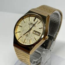 Seiko Grand Quartz 9943-8020 Men Unisex Gold Vintage 36mm Twin Quartz Watch