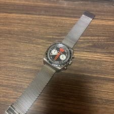 Yema Meangraf YMHF1576 LM Red Dial Quartz Chronograph Lupin Model Mesh Bracelet