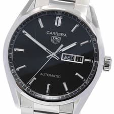TAG Heuer WBN2010 Carrera Caliber 5 Day Date Automatic Men s Watch Good Conditio