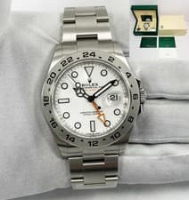 2022 Rolex Explorer II 226570 42MM White Polar Dial Stainless Steel Box Papers