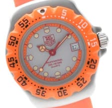 【NEAR MINT】 TAG HEUER Formula 1 373.508 28mm Orange Date Ladies Quartz JAPAN