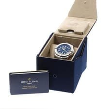 BREITLING AVENGER AUTOMATIC A17318 43mm SS Blue Dial Date #C334