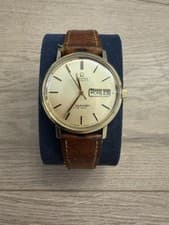 1970’S Omega Seamaster De Ville Day Date Automatic 14K Solid Gold Bezel