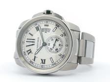 Cartier Calibre De Cartier White Dial Stainless Steel Automatic W7100015 3389