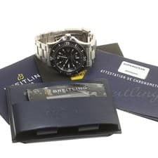 BREITLING SUPER OCEAN 44 SPECIAL Y17393 44mm SS Black Dial Automatic Date #C263