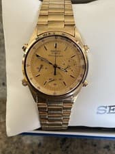 RARE VINTAGE SEIKO CHRONOGRAPH 7A28-7029 Quartz -15 Jewels MINTY Condition