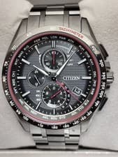 Citizen Attesa H804 All Black Titanium Solar Atomic Chronograph Timepiece