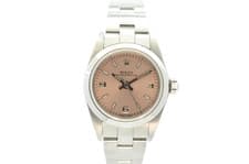 Rolex Oyster Perpetual Lady 76080 pink dial 2001 with box and papers