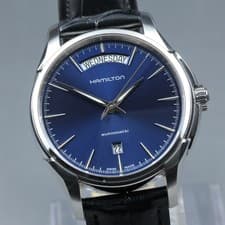 Hamilton Jazzmaster H325051 Automatic Navy Day/Date Men's Watch 40mm Exc+5*Box