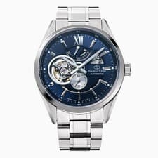 Orient Star RK-AV0004L Automatic Open Heart Skeleton Watch Navy