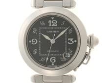 CARTIER Pasha C W31043M7 Watch Automatic Winding Black Dial Unisex Used