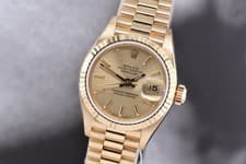 1988 Rolex Datejust President 26mm 18K Yellow Gold Champagne Dial 69178 Watch
