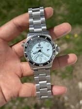 Deep Blue Diver Automatic Watch ice Light Blue Dial Stainless Steel date men’s