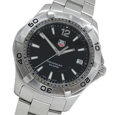 TAG Heuer Aquaracer WAF1110 BA0800 Watch Men's Date Quartz QZ Silver Used