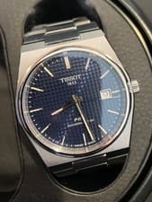 TISSOT PRX Powermatic80 Watch 40mm Blue Silver Automatic Timepiece Stainless