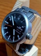 FORTIS Spacematic Automatic 200m WR Black Dial Stainless Steel Men's Watch Auth