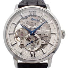 Orient Star Skeleton Power Reserve RK-DX0001S Maual Silver Dial Men's Watch