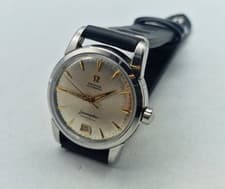 RARE 1952 OMEGA SEAMASTER CALENDAR SILVER DIAL AUTO CAL:355 MAN'S WATCH / X015