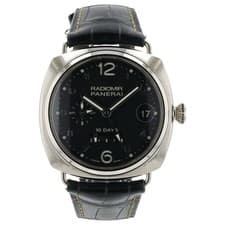 Panerai Radiomir Black Dial 18k White Gold 45mm Automatic Men’s Watch PAM00496