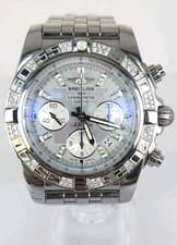 Breitling Chronomat Auto AB0110 Factory Diamonds Authenticated Men's Watch Mop