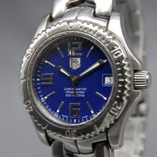 [EXC+5] TAG HEUER Link WT5212 35mm Chronometer Blue Dial Date 200 AT Men's Watch