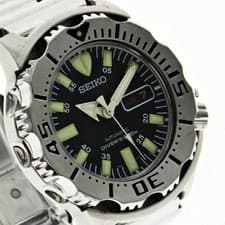Seiko Diver SKX779 Black Monster 7S26-0350 Automatic Men's Watch Used