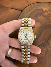 Rolex Datejust Two-Tone Jubilee Bracelet Roman Numeral Automatic Date Wristwatch