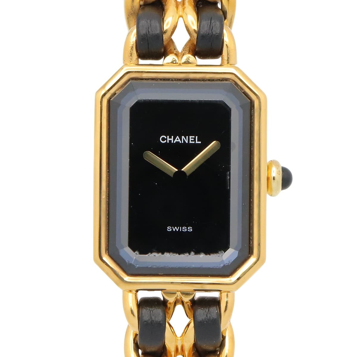 CHANEL Premiere XL Wrist Watch H0001 Quartz Gold Plated leather Used Women