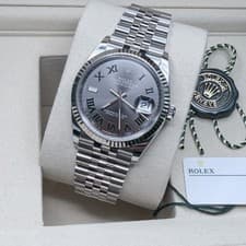 Rolex Datejust 126234 Silver Jubilee Bracelet with Silver Bezel