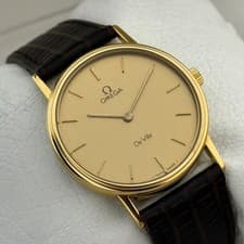 Omega De Ville Ref. 111.0156 Manual Winding Gold Dial Vintage Swiss Dress Watch